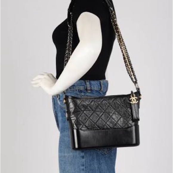 Chanel Gabrielle Black Quilted Leather Medium Shoulder Bag - Picture 5 of 16
